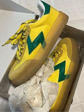 Aldo Yellow and Green Low-Top Sneakers